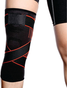 Unisex Customized Logo Sports Safety Pads Brace Gym Knee Wraps <b>Bandage</b> Knee Sleeve for Weightlifting with Knee Support Stripe - Product Image 5