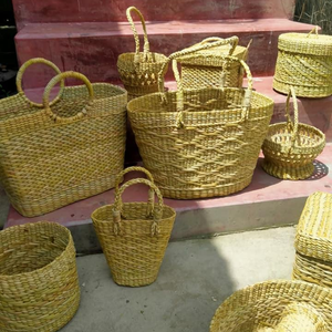 ตะกร้าไม้ไผ่สานมือสำหรับผ้าเช็ดตัวห้องน้ำอุปกรณ์อาบน้ำและอุปกรณ์เสริม - Product Image 5