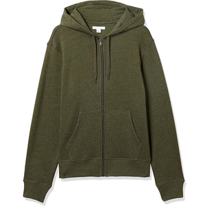 Vente en gros de sweats à capuche pour hommes de haute qualité, coupe classique, logo personnalisé, décontractés, élégants, avec poche, fermeture éclair, imperméables, tricotés, 400g, teinture unie - Product Image 3