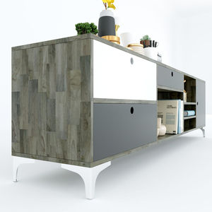 SFKTV009- ยูราน 2 ดีไซน์มินิมอล ไม้ยางพารา เค ทีวี 200x40x55 ซม. - Product Image 3