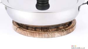 Salvamanteles de madera hechos a mano para platos calientes, platos y ollas, almohadilla caliente para cocina y mesa de comedor, decoración, utensilios de cocina, óxido resistente al calor - Product Image 4