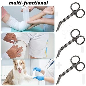 Tijeras para Vendajes Lister de Acero Inoxidable, Herramienta Médica Manual Clásica con Mango Recubierto de Color, Reutilizables - Product Image 4