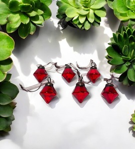 Boule de Noël en verre VIXM-50315 moderne 1 Inc/ornement/suspendu disponible en rouge vin émeraude or argent clair - Product Image 1