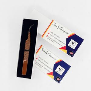 Pinzas para Pestañas Somofy Enterprises de Acero Inoxidable con Recubrimiento de Color Marrón, Punta Dentada, Antiestáticas, Antimagnéticas y Duraderas - Product Image 4