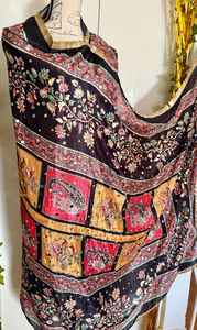 Espejos bordados gitanos tribales tradicionales antiguos y chales de seda para trabajar, bufandas y chales étnicos hechos a mano Vintage para mujer - Product Image 3