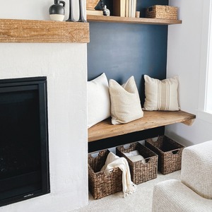 Vietnam Supplier Black Storage <b>Basket</b> Water Hyacinth Woven Storage Bin for Organizing Laundry Nesting Bins With <b>Handles</b> - Product Image 5