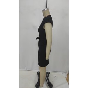 Women's Short Sleeve Crew <b>Neck</b> <b>Tie</b> Waist Modal Mini Dress, 25626 - Product Image 6