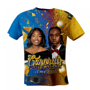 เสื้อยืดพิมพ์ลายขนาดใหญ่พิเศษสำหรับผู้ชายผลิตจากวัสดุโพลีเอสเตอร์/ผ้าฝ้าย - Product Image 5