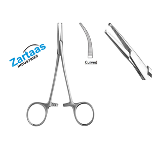 คีมจับเส้นเลือดแบบโค้ง Halsted-Mosquito คุณภาพสูง ผลิตจากสแตนเลส ฟัน 1x2 ขนาด 12.5 ซม. ผลิตโดยผู้ผลิตเครื่องมือผ่าตัด - Product Image 5