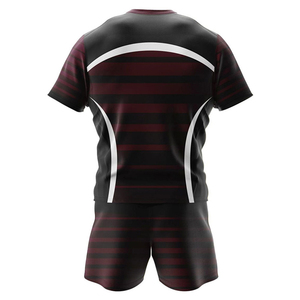 Uniforme de rugby sur mesure de haute qualité avec manches courtes prix bon marché vêtements de sport professionnels uniforme de rugby imprimé par sublimation - Product Image 5