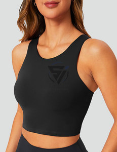 Top Deportivo Corto para Mujer, Diseño OEM, Ajustado, Espalda Descubierta, Tirantes Anchos, para Yoga y Fitness, con Copas Extraíbles - Product Image 3