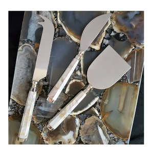 Ensemble à fromage en acier incrusté d'os de qualité supérieure, dernière collection, 3 pièces, meilleurs cadeaux de mariage, passe au lave-vaisselle - Product Image 5