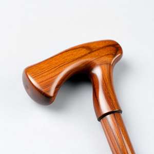 Poignée de canne de marche en bois élégante Conception en bois dur poli Durable et léger pour le soutien de la marche quotidienne ou les cadeaux - Product Image 5