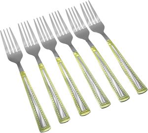 Fourchette à dessert en acier inoxydable fabriquée sur mesure pour la maison, l'hôtel, les mariages, la vaisselle, les fruits, le service de nourriture, fourchette en métal - Product Image 1