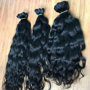 Máquina de cabello humano Remy virgen indio Natural 100%, doble trama, onda perfecta, extensión de cabello sin enredos para todos los colores - Product Image 1