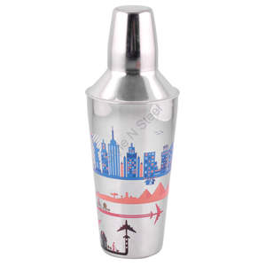 Coctelera Regular 500-700 ml Capacidad Acero Inoxidable Metal Diseño Impreso - Product Image 1