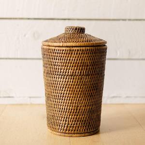 Rattan waste <b>bin</b> kitchen bedroom storage <b>bins</b> wholesale supply top quality <b>lidded</b> organizer basket - Product Image 1
