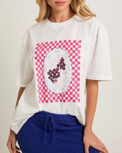 Camiseta Holgada con Hombros Ligeramente Caídos, Ecológica, de Secado Rápido, Transpirable, con Estampado Gráfico, Estilo Urbano para Mujer - Product Image 5