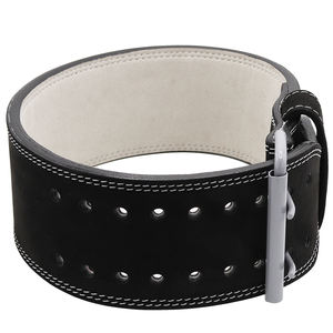 GANTS City Custom Made Super Heavy Power Ceinture de levage Noir Blanc Logo Body Builder Ceinture en cuir de vachette pour Gym Haltérophilie - Product Image 4