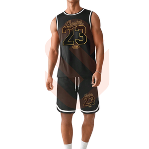 Uniforme de basket-ball noir pour les jeunes, meilleur tissu de sublimation évacuant l'humidité, uniforme de football américain pour le lycée, vente en gros - Product Image 1