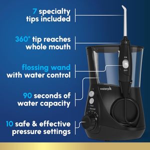 <span class=keywords><strong>Waterpik</strong></span> Aquarius nước <span class=keywords><strong>Flosser</strong></span> cho răng Làm sạch nướu răng niềng răng chăm sóc nha khoa điện và nhu cầu ADA Đen WP-662 bao bì - Product Image 5