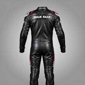 Combinaison de course en cuir de vache haute performance | Engrenage de piste perforé | Bosse aérodynamique | Option de logo personnalisé OEM/ODM - Product Image 6