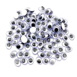 100pcs 10mm Small Oval Googly Eyes