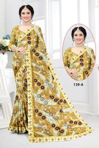 ชุดส่าหรีผ้าไหมผ้าซาตินส่าหรีดีไซน์แบบอินเดีย - Product Image 4