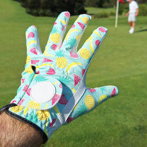 Facile à porter en couleur verte avec impression de fruits bonne vente coupe-vent de la plus haute qualité durable antidérapant gants de golf pour adultes - Product Image 3