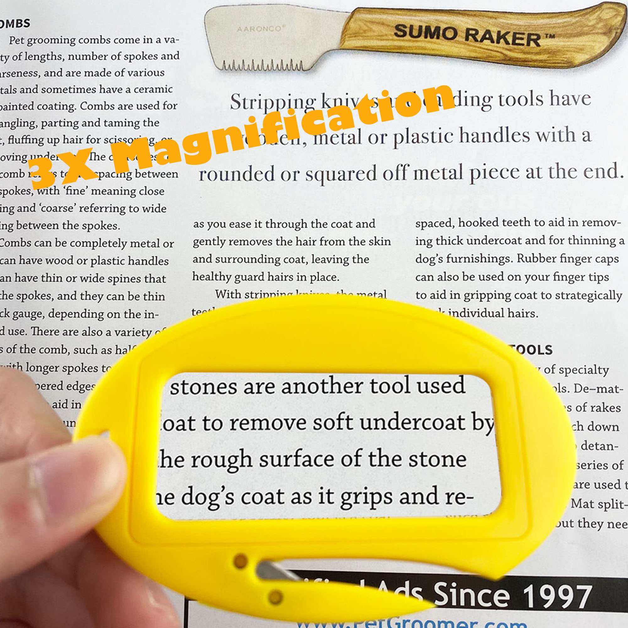 Promotional High Quality Handy Plastic Letter Opener with 3X Magnifier
