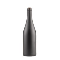 Botella de Vidrio para Vino Tinto, Blanco o Espumoso de 700ml/750ml con Tapa de Corcho y Acabado Premium Electroplacado