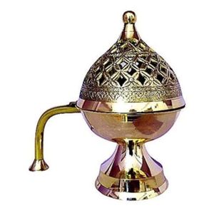 Quemador Bakhoor de Metal de hierro creativo Quemador de incienso Oud de calidad superior con tapa Restaurante en casa - Product Image 3
