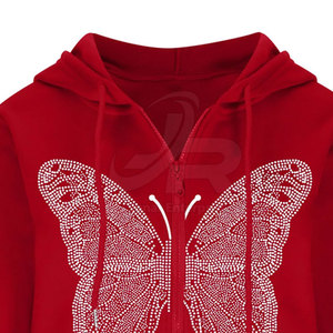 Sudadera con Capucha de Moda con Pedrería, Ropa Urbana Moderna con Detalles Brillantes de Cristal para Hombre - Product Image 6