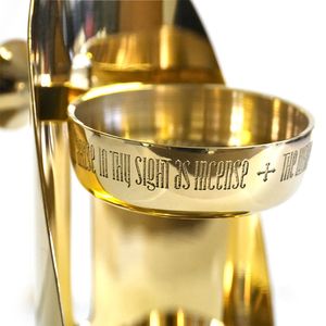 Antique Kim Loại Brass Phòng Không Khói Hương Burner Với Vàng Kết Thúc 5.5 Inches Cho Tinh Khiết Hương Thơm Bởi WB Inc Ấn Độ - Product Image 4