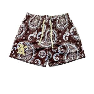 Shorts en maille personnalisés pour hommes, entrejambe de cinq pouces, double couche, imprimé camouflage bandana par sublimation, vêtements de sport décontractés - Product Image 1