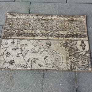 1.8x2.5 ft Rug, Turkish Vintage Rug, <b>Brown</b> Moroccan <b>Wool</b> Rug - Product Image 3