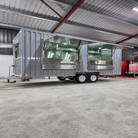 Nouvelle remorque de restauration mobile avec réfrigérateur, congélateur et extracteur