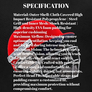 หมวกกันน็อคคริกเก็ตตะแกรงไทเทเนียมไฟเบอร์ปรับได้สำหรับผู้เล่นมืออาชีพอุปกรณ์นิรภัยน้ำหนักเบาทนทานดีไซน์ตามต้องการ - Product Image 2