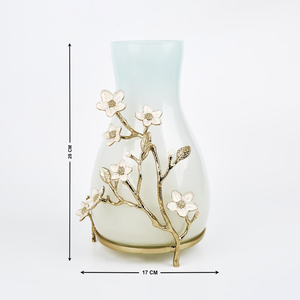 Nouvelle décoration de mariage brevetée 2024, pot à gingembre moderne avec motif de feuilles, couleur personnalisée pour la maison et les mariages - Product Image 1