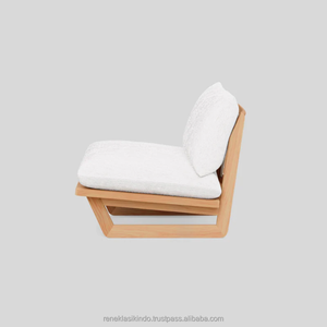 ชุดเฟอร์นิเจอร์ร้านอาหาร ขนาด 91x88x68 ซม. ทำจากไม้สัก พร้อมเบาะโฟมหนาและผ้าเนื้อนุ่ม - Product Image 3