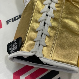 Premium Quality No Boxing No Life White Golden Lace Up Sparring Boxing <b>Gloves</b> Kickboxing Training Shock Absorbing Padding <b>Gloves</b> - Product Image 6