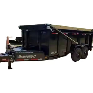 HIM Agricultural Dump <b>Trailer</b> Tandem Axle Green Steel Hauling <b>Trailer</b> for <b>Farm</b> Transport High Safety Long Life - Product Image 6