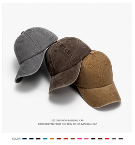 Gorras de Béisbol Vintage al por Mayor, Gorras de Algodón Lavado en Varios Colores, Gorras Unisex Lisas Estilo Dad Ajustables - Product Image 5