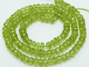 ลูกปัดเพอริดอททรงรอนเดลล์เจียระไนคุณภาพสูง งานแฮนด์เมด ขนาด 5 มม. ยาว 15 นิ้ว หินสีเขียว รับรองโดยผู้ตรวจสอบบุคคลที่สาม - Product Image 2