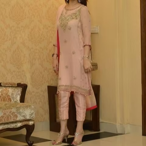 Beautiful--- Kurta with <b>Pant</b> Dress for Party-wear-dress with Elegant Applique Work for Party/ Wedding =2021 - Product Image 5