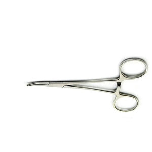 Fórceps de hemostasia médica de acero inoxidable curvo de 14cm, instrumentos quirúrgicos manuales - Product Image 1