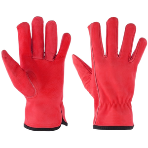 Venta al por mayor de guantes de seguridad de cuero de grano de cabra resistentes guantes de trabajo de protección personal para conductores industriales y domésticos - Product Image 2