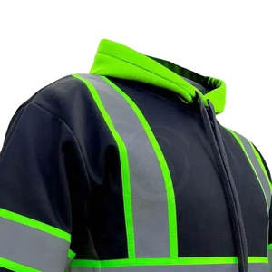 Heavy Duty <b>Hi</b> <b>Vis</b> Reflective ANSI Class 2 Waterproof Quick Dry Breathable Safety <b>Hoodies</b> Zipper Warm Lining Logo for Cold - Product Image 6