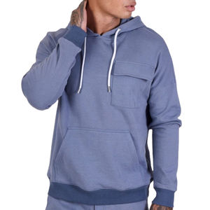 Trajes deportivos Hombres de algodón liso con capucha Trajes de sudor al por mayor Chándal Trajes de jogging - Product Image 2