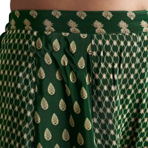 Vente de gros Ensemble palazo en crêpe imprimé vert avec Dupatta Vêtements ethniques pour femmes Usine de vêtements OEM Fournisseur en vrac Mode personnalisée - Product Image 6